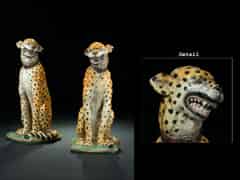 Detailabbildung:  Keramik Geparden-Paar