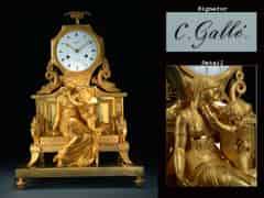 Detailabbildung: Feine französische Empire-Uhr des Meisters C. Gallé