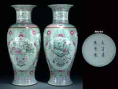 Detailabbildung:  Paar große chinesische Vasen