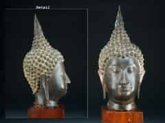 Detailabbildung:  Sehr feiner thailändischer Boddhisatva-Kopf