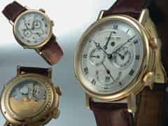 Detailabbildung: Breguet Herren-Wecker-Armbanduhr der Classique Collection Modell: “Le Réveil du Tsar“Der Wecker des Zaren Ref. Nr. 5707 BA / 12 / 9V6 Breguet-Zertifikat mit Ausstelldatum 8. März 2004.