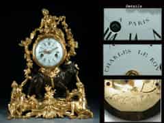 Detailabbildung:  Hochbedeutende Louis XV-Pendule