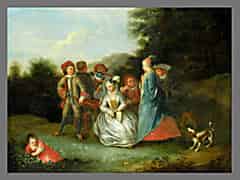 Detailabbildung: Französischer Maler des 18. Jhdts., in der Nachfolge Antoine Watteau