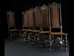 Detailabbildung: Sechs Braunschweiger Stühle 