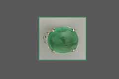 Detail images:  Ring aus Smaragd Cabochon