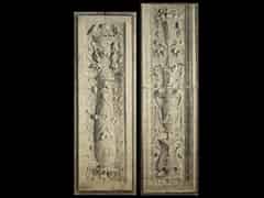 Detail images: Zwei architektonische Kohlezeichnungen eines italienischen Meisters des beginnenden 19.Jahrhunderts