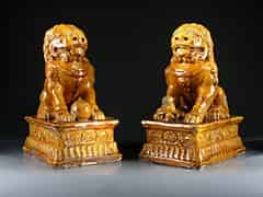 Detail images: Paar Tempelhunde