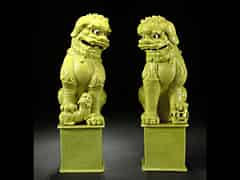 Detail images: Paar große Tempelhunde