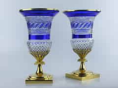 Detailabbildung: Kaiserliche Glashütte St. Petersburg Paar russische “Medici“-Vasen