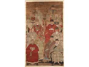 Detail images:   Chinesisches Ahnenportrait als Rollbild