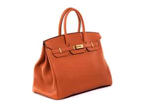 Detail images:   Hermès Birkin Bag 35 cm „Potiron Orange“