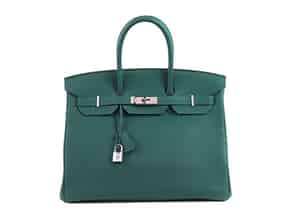 Detail images:   Hermès Birkin Bag 35 cm „Malachite“