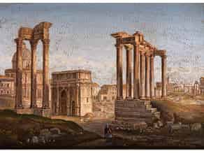 Detailabbildung:  Mikromosaik-Bildtafel mit Darstellung des Forums in Rom