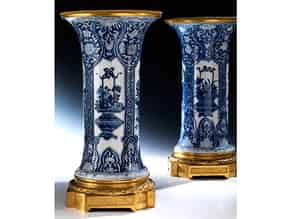 Detailabbildung:  Paar große Ormolu montierte Kangxi-Vasen