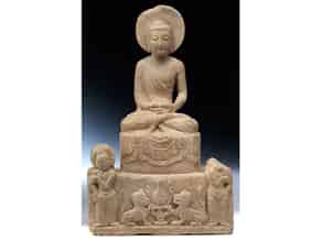 Detailabbildung:  Feiner Marmor-Buddha