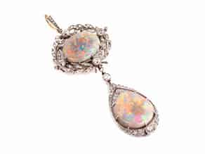 Detailabbildung:   Opal-Diamant-Broschanhänger