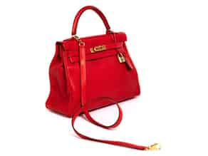 Detailabbildung:   Hermès Kelly Bag 32 cm „Rouge Casaque“