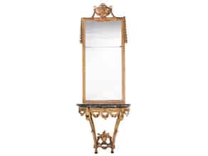 Detailabbildung:  Feine Louis XVI-Konsole mit Spiegel