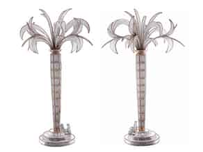 Detailabbildung:  Paar äußerst dekorative Lampen als Palmen