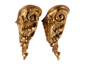 Detail images:   Paar prächtige Konsolen im Rokokostil