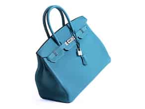 Detailabbildung:   Hermès Birkin Bag 35 cm „Turquoise“