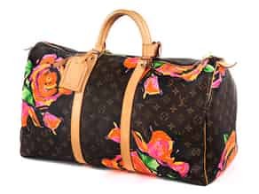 Detail images:  Louis Vuitton Reisetasche „Keepall Roses“ 55 cm by Stephen Sprouse
