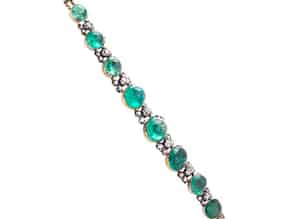 Detail images:   Smaragd-Diamant-Armband