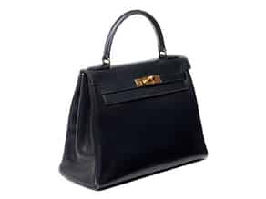 Detail images:  † Hermès Kelly Bag 28 cm „Black“