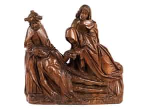 Detail images:  Geschnitzte Figurengruppe der „Beweinung Christi“