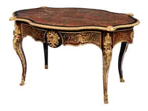 Detailabbildung:   Prächtiger Napoleon III-Tisch in Boulle-Technik