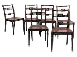Detail images:  Satz von sechs Regency-Stühlen