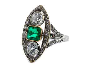 Detail images:  Smaragd-Brillantring