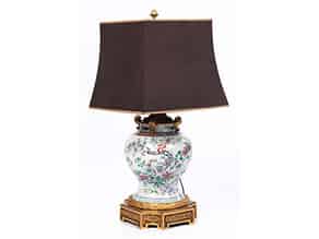 Detail images:  Famille rose-Vase als Lampe
