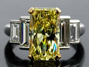 Detailabbildung:  Natural Fancy Yellow Diamantring von Cartier