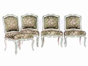 Detailabbildung:  Satz von vier Barock-Stühlen aus dem Besitz der Familie Thurn und Taxis