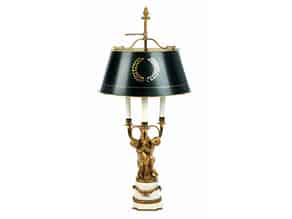 Detail images:   Bouillotte-Lampe mit Puttendekor