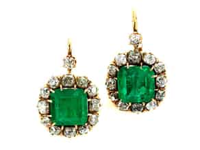 Detail images:   Smaragd-Diamantohrhänger