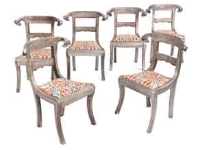 Detail images:   Satz von sechs außergewöhnlichen Stühlen