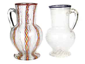 Detail images:  Paar Fadenglaskrüge