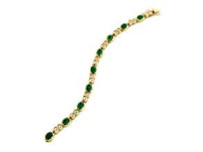 Detail images:   Smaragd-Brillantarmband