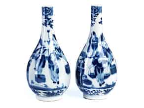 Detail images:  Paar blau-weiße Kangxi-Vasen