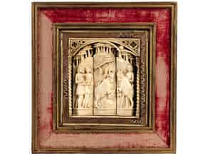 Detail images:   Reliefplatte der Embriachi-Werkstatt