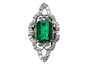 Detail images:   Smaragd-Brillantring