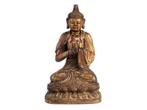 Detail images:  Buddhaskulptur aus Holz