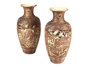 Detailabbildung:  Paar Satsuma-Vasen