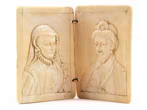 Detailabbildung:  Doppelporträt eines Renaissancepaares