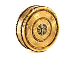 Detail images:  Elegante runde Gold-Tabatière