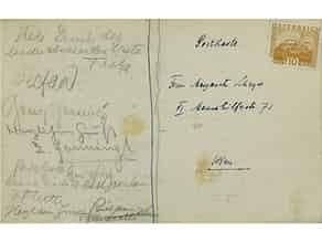 Detail images:  Stefan Zweig und andere: Handschriftliche Postkarte an Margarete Scheyer