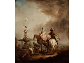Detailabbildung:  Französischer Maler des 18. Jahrhunderts in der Thementradition des Holländers