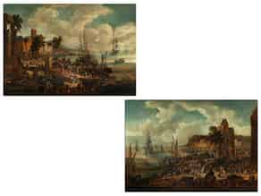 Detail images:  Adriaen Frans Boudewijns d. Ä., 1644 – 1711, und Peter Bout, 1658 – 1719, zug.